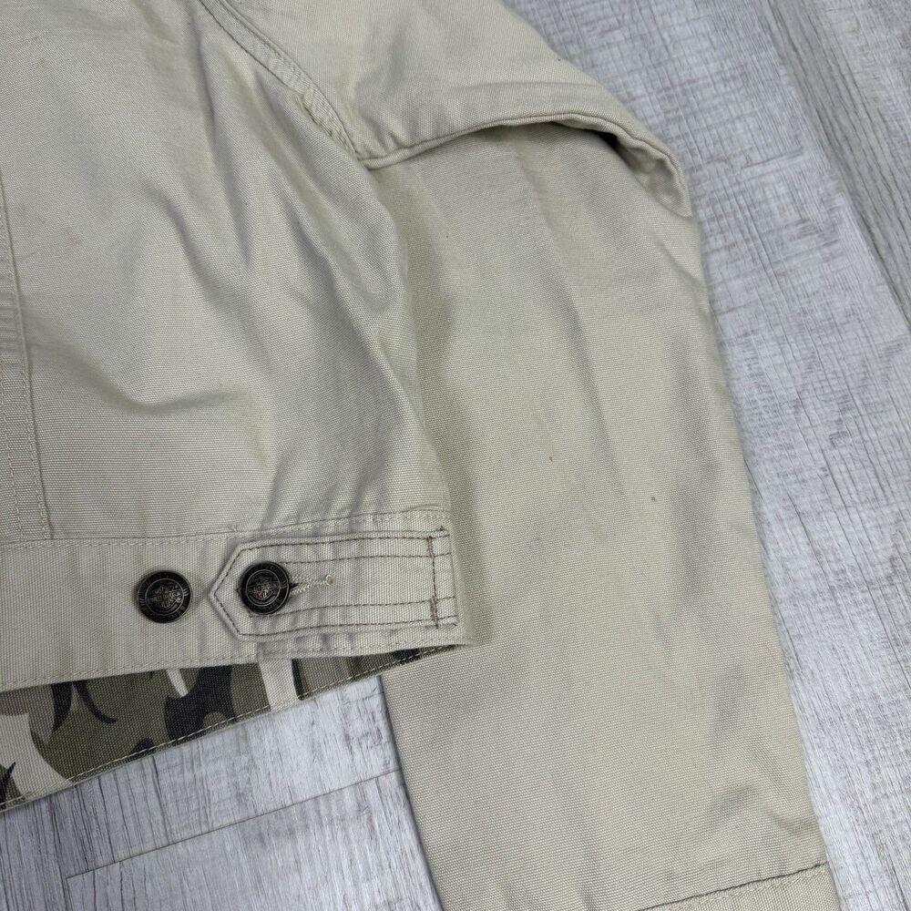 Harley Davidson Jacket Women’s Size XL Khaki Tan Studded Dazzle Cropped Biker J - Picture 13 of 13
